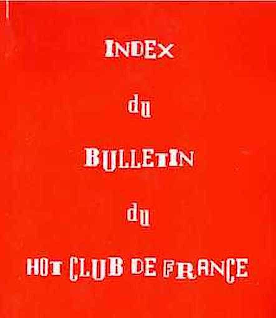 INDEX GABILLON (BULLETIN DU HOT CLUB DE FRANCE) - RECHERCHE 903